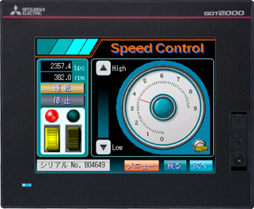 5.7寸黑白 GT2105-QMBDS 三菱触摸屏RS-232/422/485 USB
